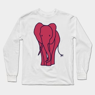 Viva Magenta Color of the Year 2023 Elephant Long Sleeve T-Shirt